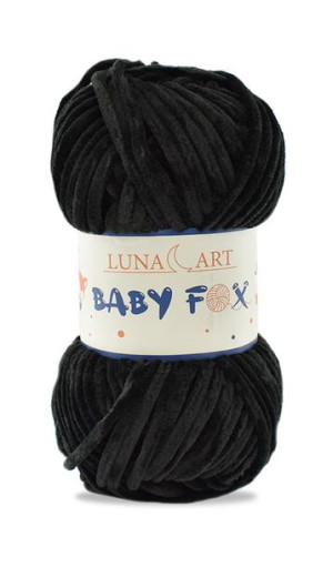 Włóczka Luna Art Baby Fox 100-10 / czerń