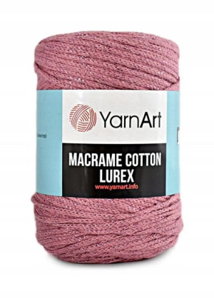 Sznurek YarnArt Macrame Cotton Lurex 743 brudn róż