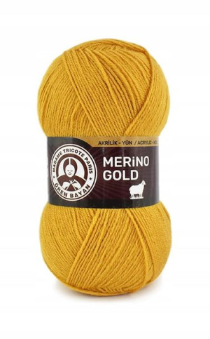 Włóczka MTP Merino Gold 115 / musztarda