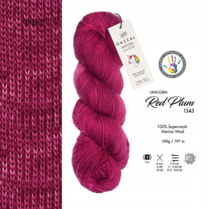 Włóczka Gazzal Unicorn 1343 / Red Plum / amarant