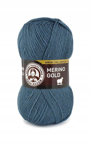 Włóczka MTP Merino Gold 018 / szaroniebieski