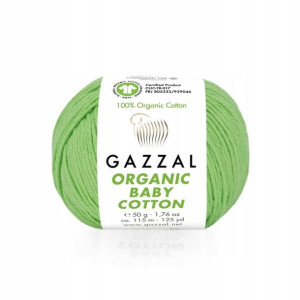 Włóczka GAZZAL ORGANIC BABY COTTON - 421 zielony