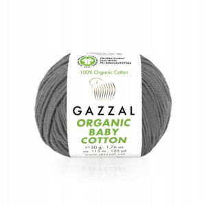 Włóczka GAZZAL ORGANIC BABY COTTON - 435 szary