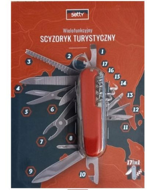 Scyzoryk Wielofunkcyjny Turystyczny Setty
