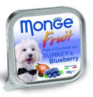 MONGE FRUIT Karma dla psa indyk z borówką 100g