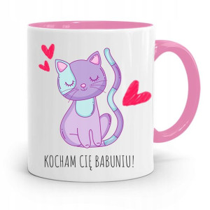 Kubek Różowy Dla Babci Kocham Cię Babuniu