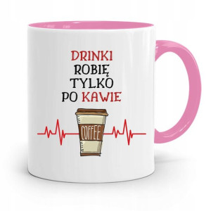 Kubek Różowy Dla Barmana Tylko Po Kawie Prezent