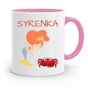 Kubek Różowy Dla Dzieci Córki Syrenka +imię