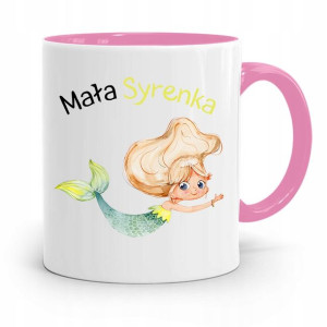 Kubek Różowy Dla Dzieci Córki Syrenka +imię