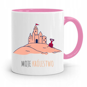 Kubek Różowy Dla Dzieci Moje Królestwo +imię