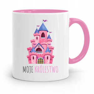 Kubek Różowy Dla Dzieci Moje Królestwo +imię