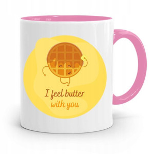 Kubek Różowy Dla Dziewczyny I Feel Butter With You
