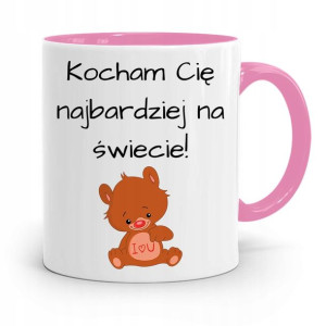 Kubek Różowy Dla Dziewczyny Żony Kocham Cię