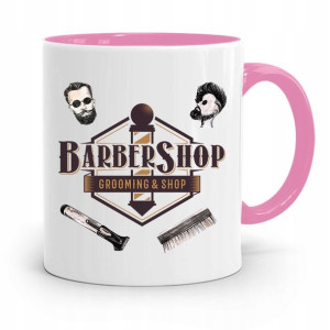 Kubek Różowy Dla Fryzjera Barber Shop Prezent
