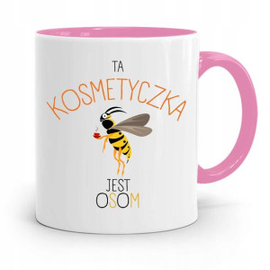 Kubek Różowy Dla Kosmetyczki Jest Osom Prezent