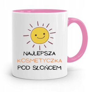 Kubek Różowy Dla Kosmetyczki Najlepsza Pod Słońcem