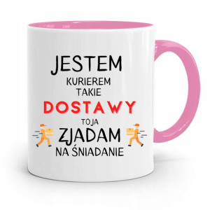 Kubek Różowy Dla Kuriera Jestem Kurierem Prezent