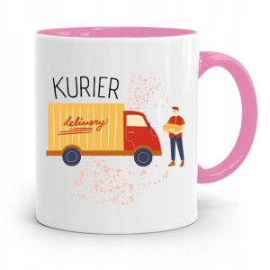 Kubek Różowy Dla Kuriera Najlepszy Kurier Prezent