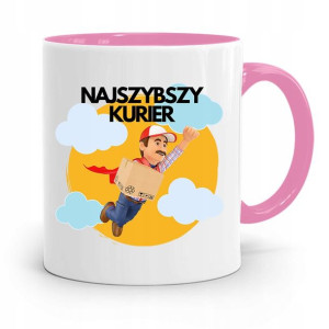 Kubek Różowy Dla Kuriera Najszybszy Kurier Prezent