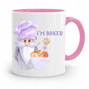 Kubek Różowy Dla Piekarza Im Baker Prezent