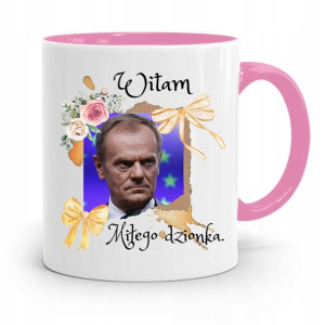 Kubek Różowy Donald Tusk Po Platforma Prezent
