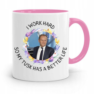 Kubek Różowy Donald Tusk Po Platforma Prezent