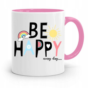 Kubek Różowy Dzień Dziecka Be Happy Every Day