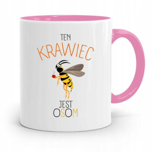 Kubek Różowy Krawca Krawcowej Krawiec Jest Osom
