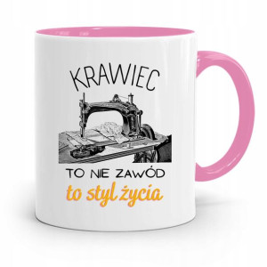 Kubek Różowy Krawca Krawcowej To Styl Życia