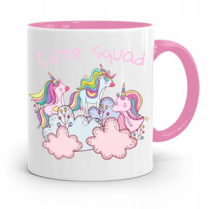 Kubek Różowy Na Dzień Dziecka Córki Cute Squad