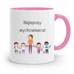 Kubek Różowy Na Dzień Nauczyciela Najlepszy