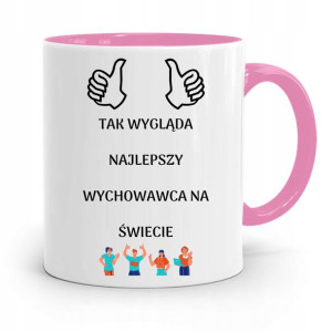 Kubek Różowy Na Dzień Nauczyciela Najlepszy