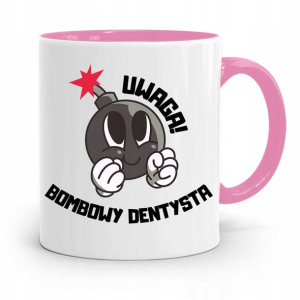 Kubek Różowy Prezent Dentysty Bombowy Dentysta