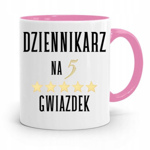 Kubek Różowy Prezent Dla Dziennikarza Reportera