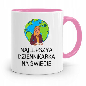 Kubek Różowy Prezent Dla Dziennikarza Reportera