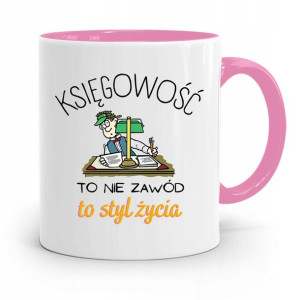 Kubek Różowy Prezent Dla Księgowej Księgowego
