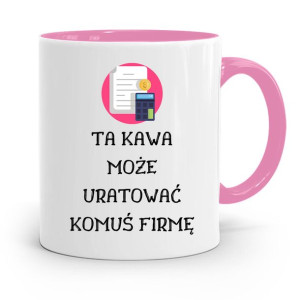 Kubek Różowy Prezent Dla Księgowej Księgowego