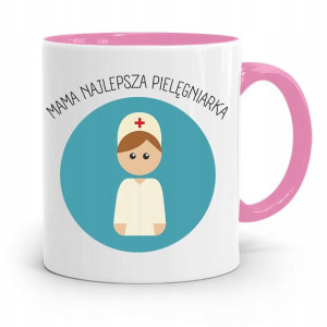 Kubek Różowy Prezent Dla Mamy Matki Pielęgniarka