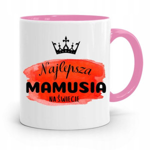 Kubek Różowy Prezent Dla Mamy Najlepsza Mamusia