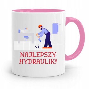 Kubek Różowy Prezent Dla Najlepszego Hydraulika