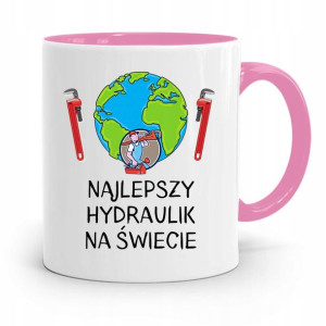 Kubek Różowy Prezent Dla Najlepszego Hydraulika