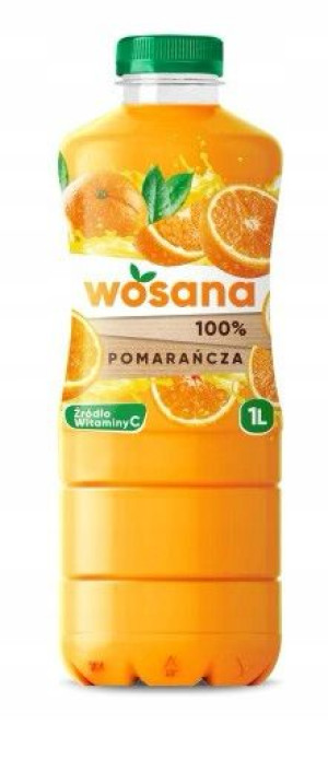 Wosana Sok Pomarańczowy 100% 1l pet