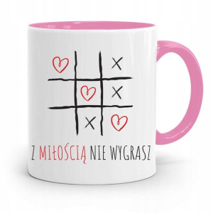 Kubek Różowy Śmieszny Zabawny Z Love Nie Wygrasz