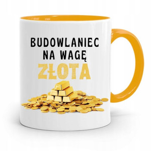 Kubek Żółty Budowlańca Majstra Fachowca Prezent