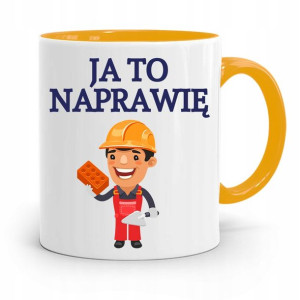 Kubek Żółty Budowlańca Majstra Fachowca Prezent