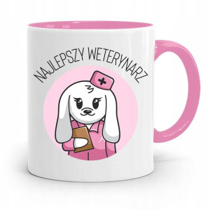 Kubek Różowy Weterynarza Najlepszy Weterynarz