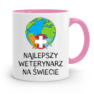 Kubek Różowy Weterynarza Najlepszy Weterynarz