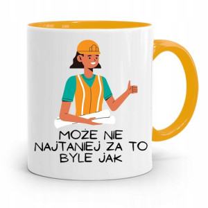 Kubek Żółty Budowlańca Majstra Fachowca Prezent