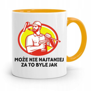 Kubek Żółty Budowlańca Majstra Fachowca Prezent