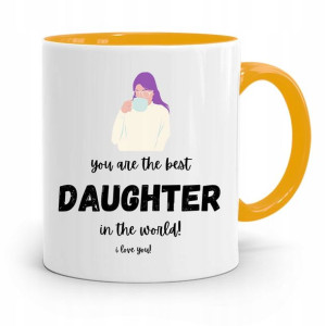 Kubek Żółty Dla Córki Best Daughter In The World